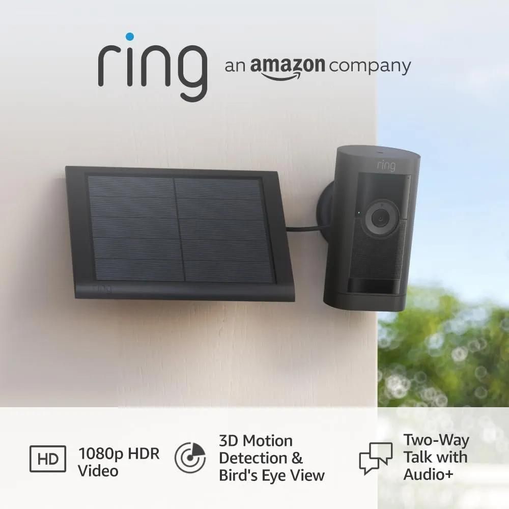 Ring Stick Up Cam Pro Solar with solar panel
